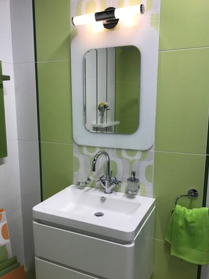 Zrcadlo 75 x 100 cm s fazetou 10 mm bílý podklad Lacobel APACHE